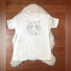 AE White Tiger Graphic Short Sleeve T-Shirt Tee